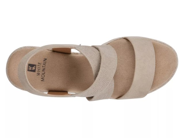 White mountain espadrille wedges top