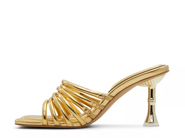 Aldo gold strappy heels sale