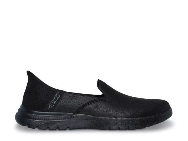 Skechers Womens Hands Free Slip-Ins Easy Going Modern Hour Slip-On Shoe,  Color: Black - JCPenney