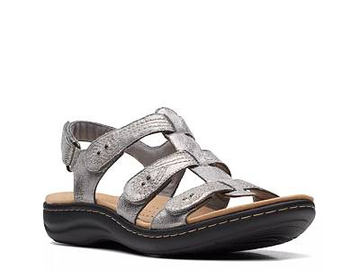 Clarks pewter online sandals