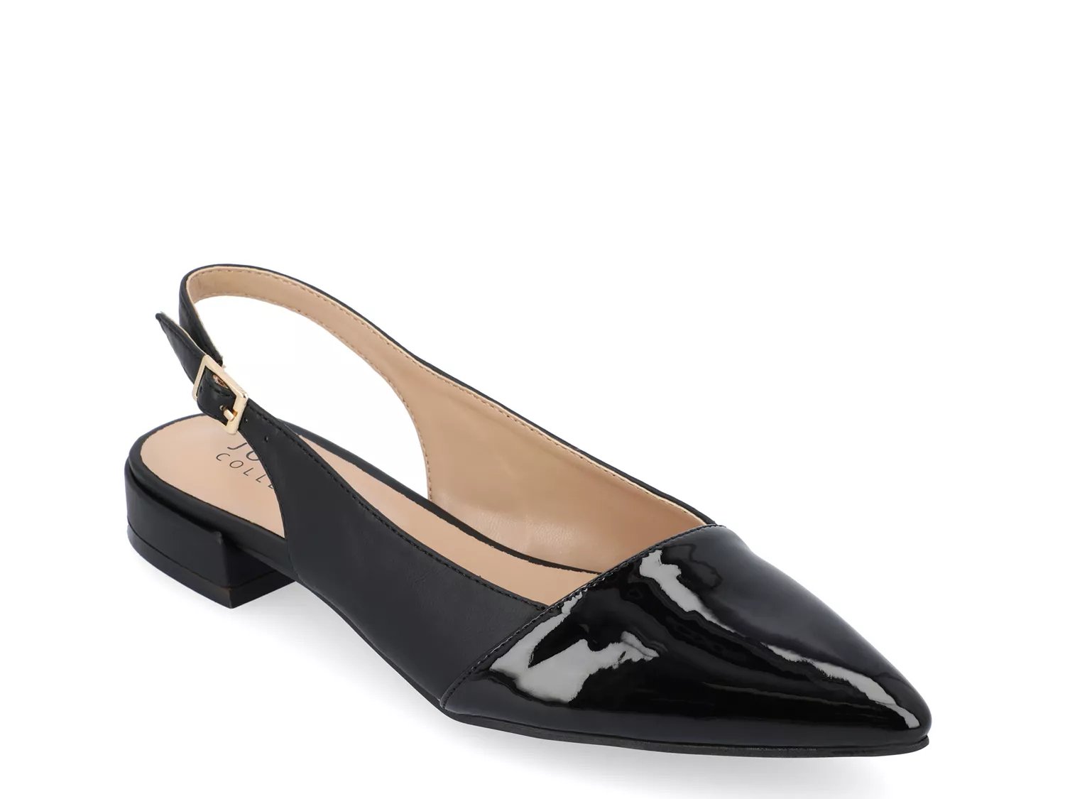 Journee Collection Bertie Flat | Women's | Black | Size 5.5 | Flats | Slingback