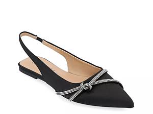 Womens black cheap slingback flats