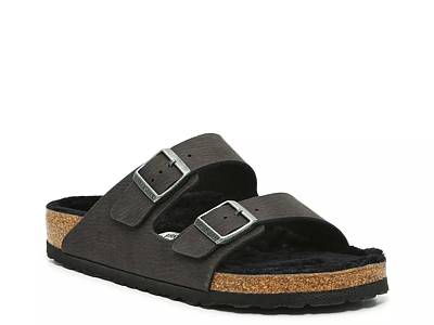 Birkenstock 'Arizona Big Buckle Shearling' slides