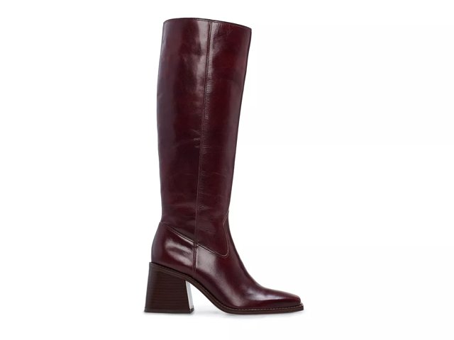 Burgundy wide calf riding boots 2025
