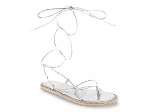 Shop Women s Silver Lace Up Sandals DSW