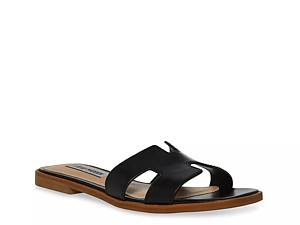 All black hot sale slide sandals