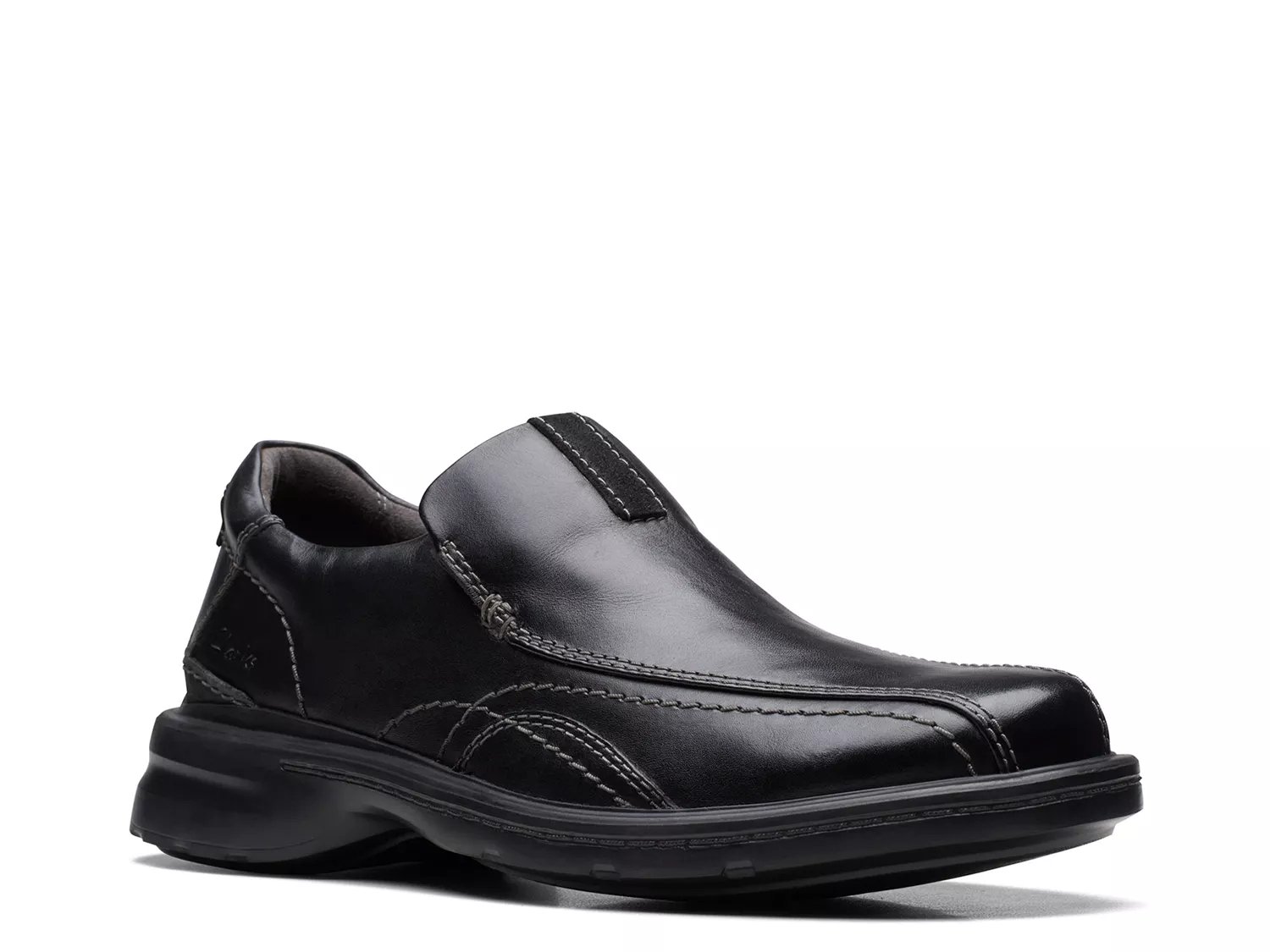 Clarks black 2024 slip on shoes