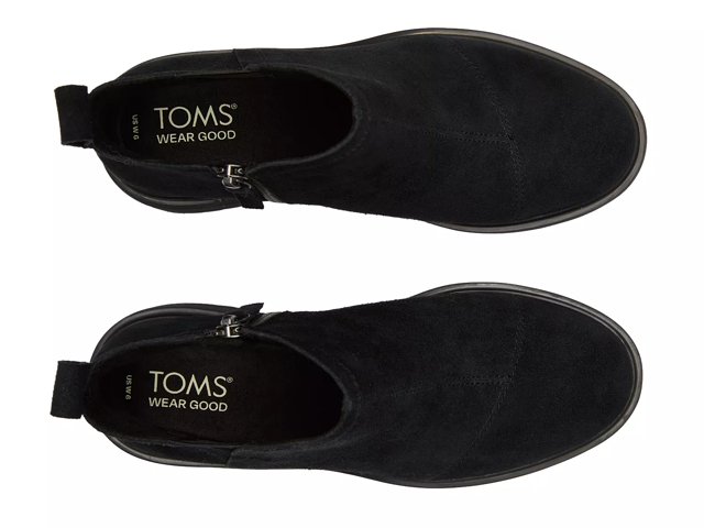 Toms black wedge bootie sales