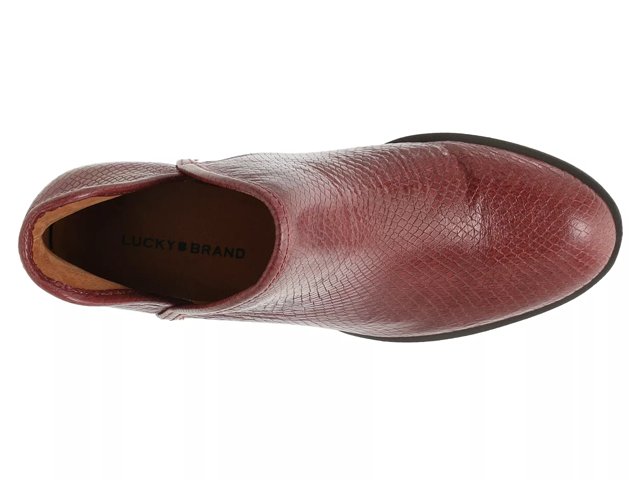 Lucky brand burgundy booties top