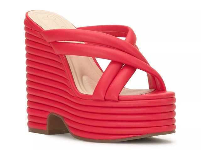 Jessica simpson red wedges 2025