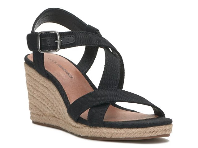 Dsw black best sale wedge sandals