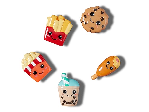 Crocs 5 Pack Bad But Cute Food Jibbitz - Multi - Size - One Size