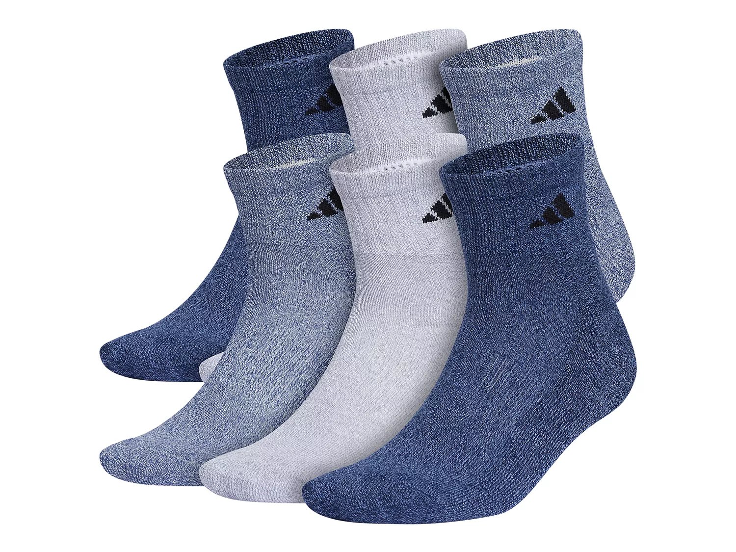 adidas Women's 6 Pack Athletic Cushioned Ankle Socks