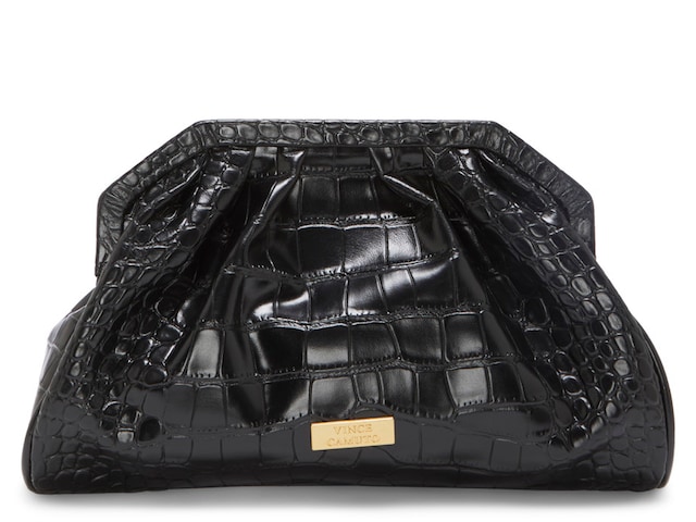 Crocodile Embossed Genuine Leather Frame Bag Croc Print 