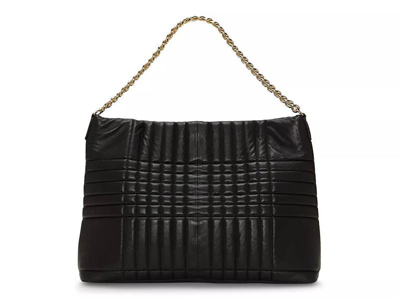 Women's Vince Camuto Barlo Small Shoulder Bag | Black Patent Leather