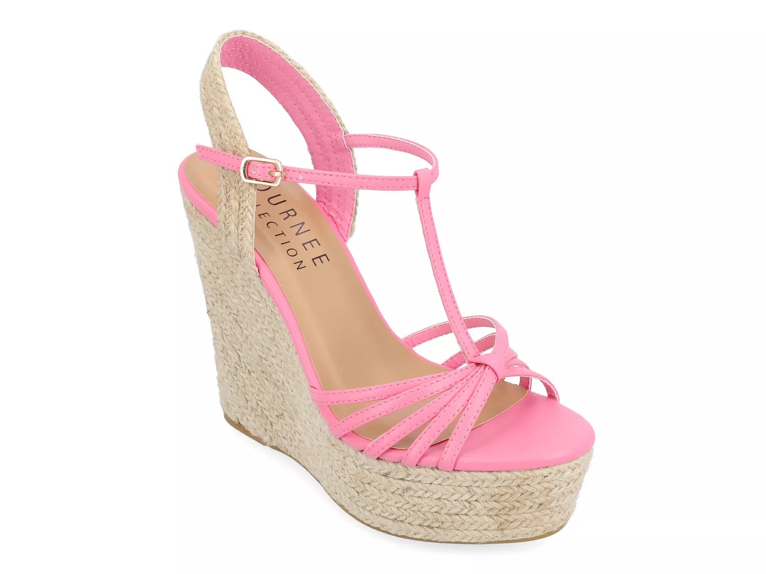  Hot Pink Wedge Sandals