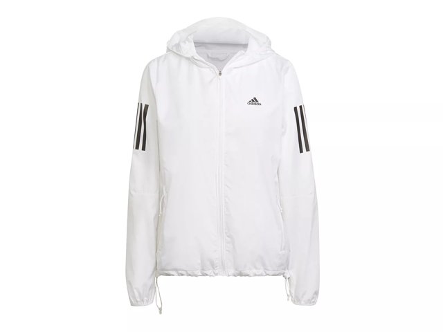 Own the run sales hooded windbreaker women's