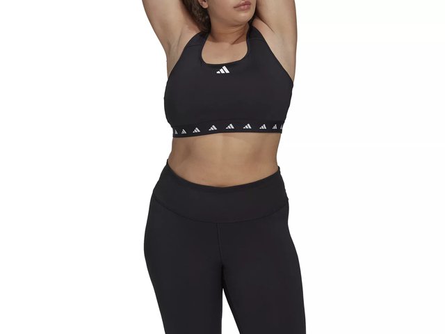 adidas Powerreact Techfit Women's Plus Size Medium-Support Training Sports  Bra - Free Shipping