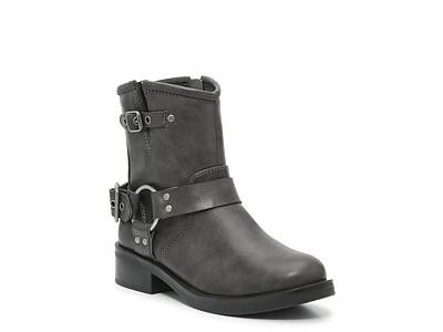 Grey hot sale moto boots