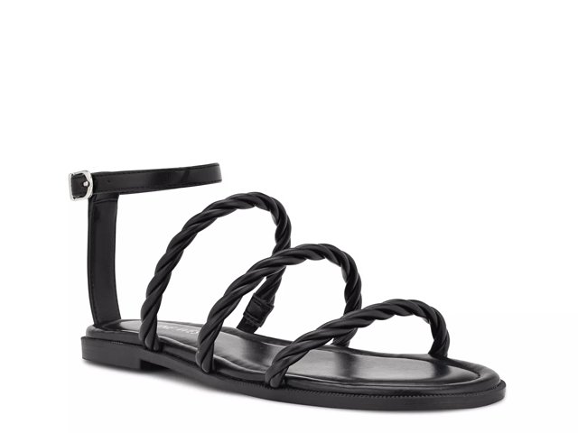 Dsw black shop strappy sandals