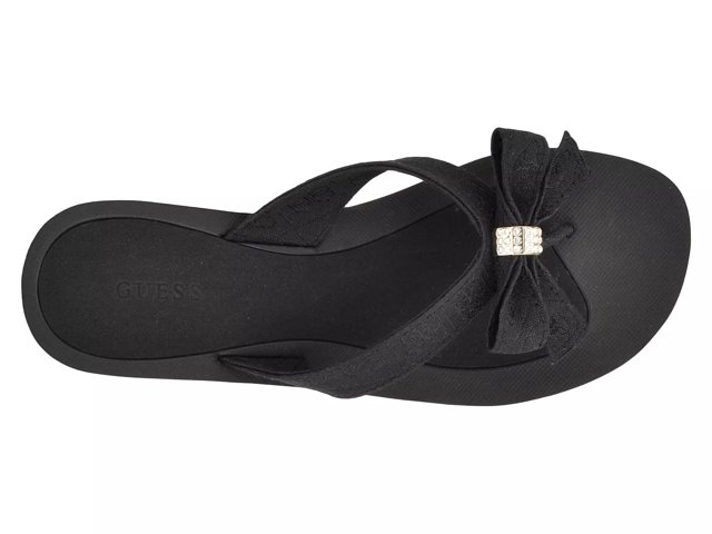 Guess flip flops with bow store