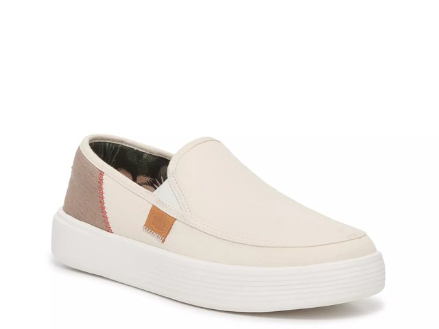 Womens canvas slip on sneakers sales