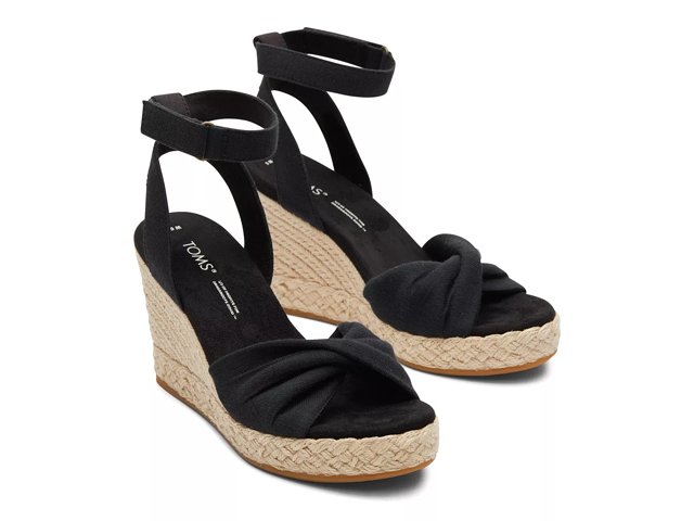Toms black wedge sales
