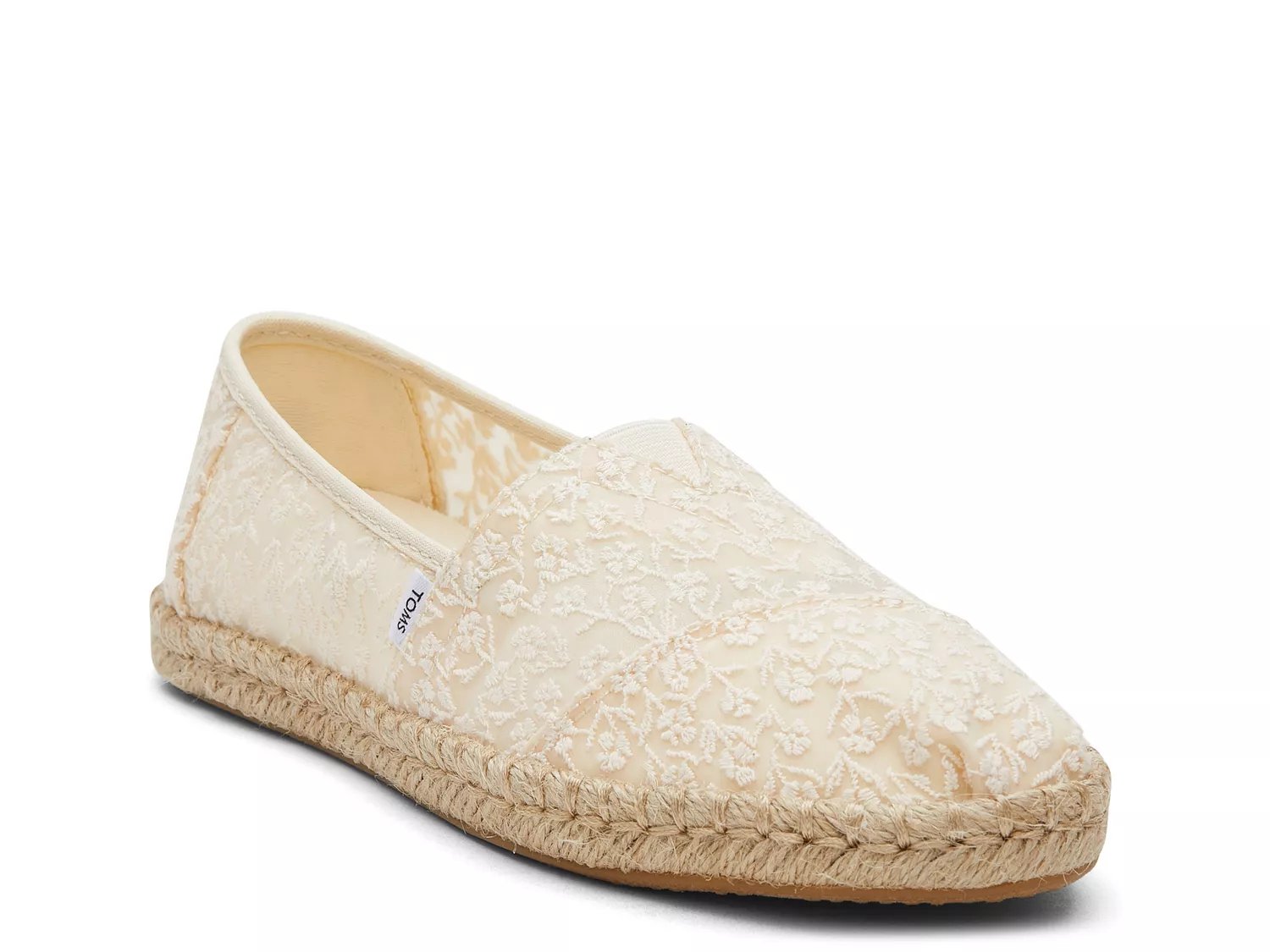 TOMS alpargata floral espadrille flat shoes in black