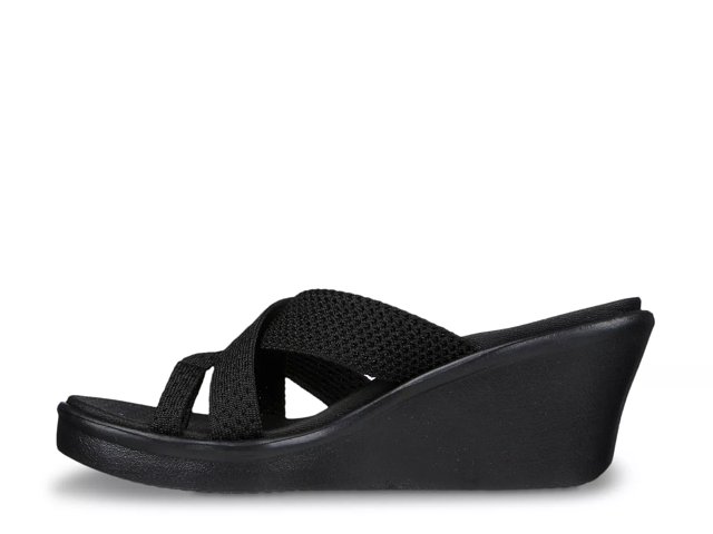 Skechers women's rumblers 2 strap slide wedge sandal 2025