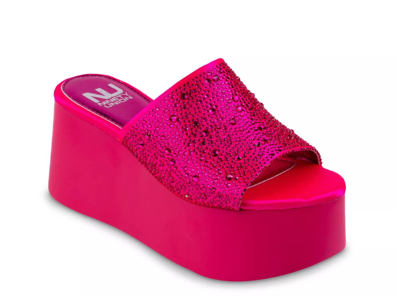 Adidas pink hot sale glitter slides