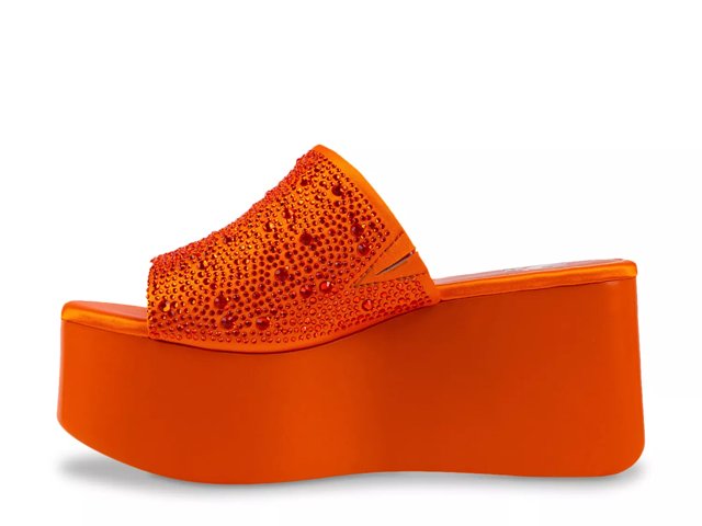 Orange best sale sandals dsw