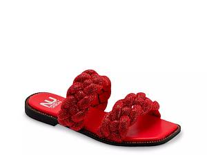 Shop Women s Red Flat Sandals DSW