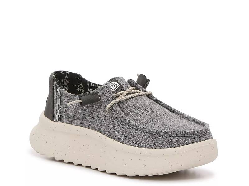 WENDY “  WOMEN HEY DUDE STRETCH SLIP ON SHOE LIGHT GREY 121416854