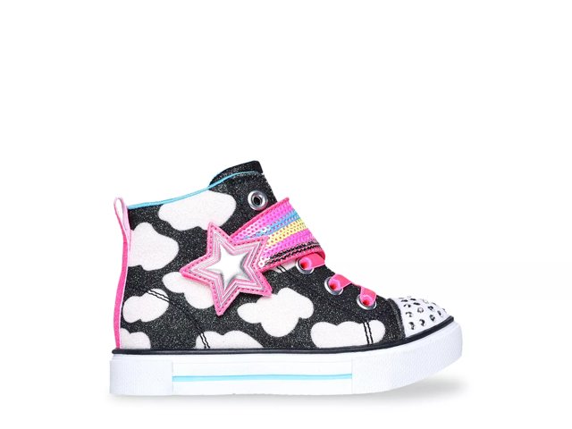 SKECHERS Twinkle Toes Leopard Star Hi Tops Sneakers UNIQUE Girls