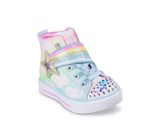 Skechers Girls Twinkle Sparks Hi Top Sneaker