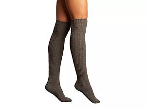 Grey over clearance the knee socks