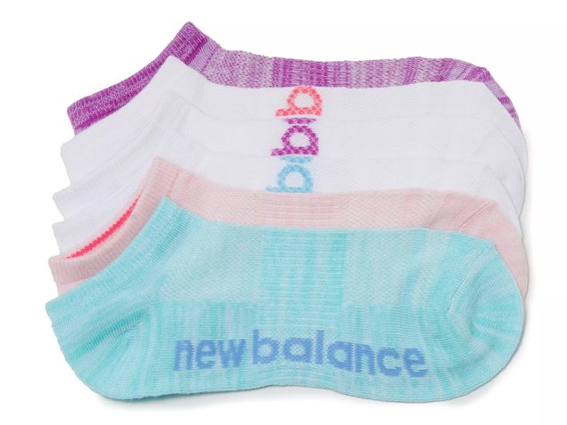 New Balance Essentials Flat Knit No Show Socks 6 Pack Free