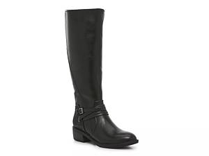 Ladies black knee outlet high boots size 6