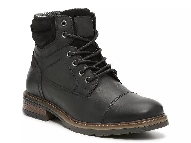 Shop Men s Black Combat Lace Up Boots DSW