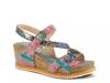 Anittas Wedge Sandal Navy Multicolor view