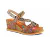 Anittas Wedge Sandal Burnt Orange Multicolor view