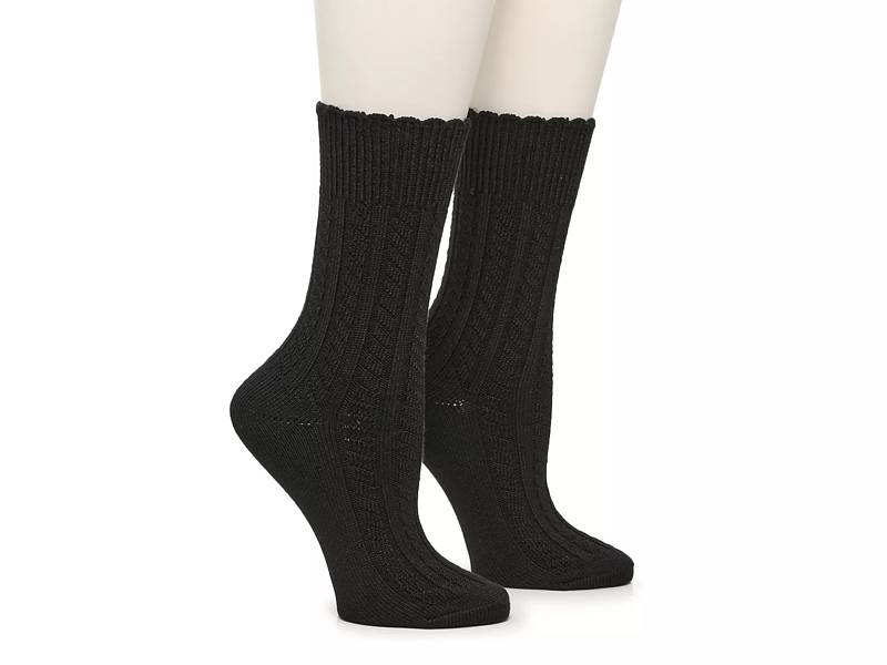 Brookstone, Women's Dual Lined Cable Knit Slipper Sock, 1-Pack