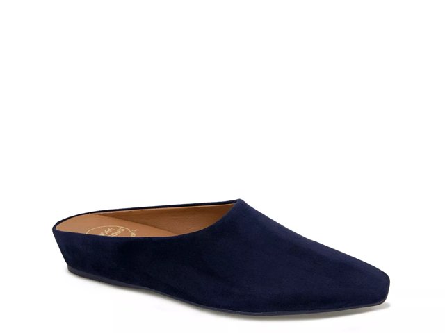 Navy blue discount flat mules