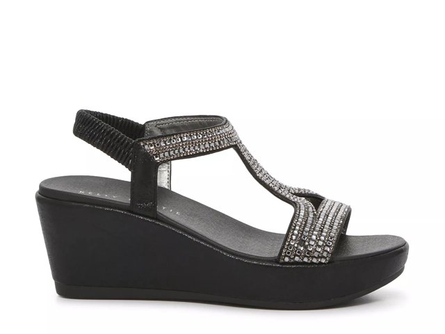 Dsw black top wedge sandals