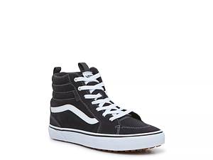 Vans high tops on sale black and white