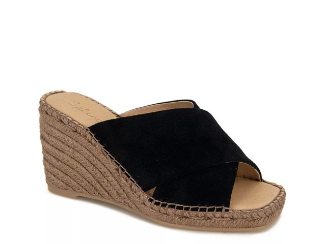 Suede espadrille cheap wedge sandals