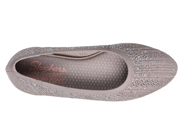Skechers flats memory foam cleo sales