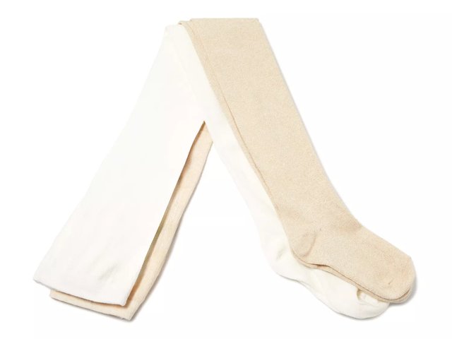 Crown Vintage Sparkle Solid Kids Sweater Tights 2 Pack