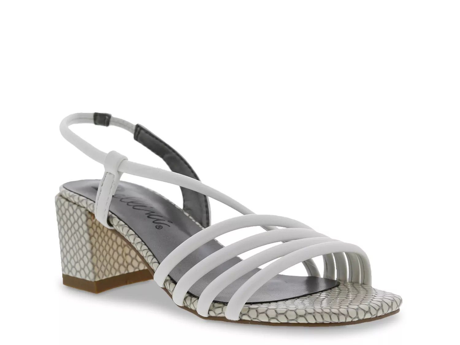 Bellini Fling Sandal | Women's | White Croc Print | Size 7 | Sandals | Slingback