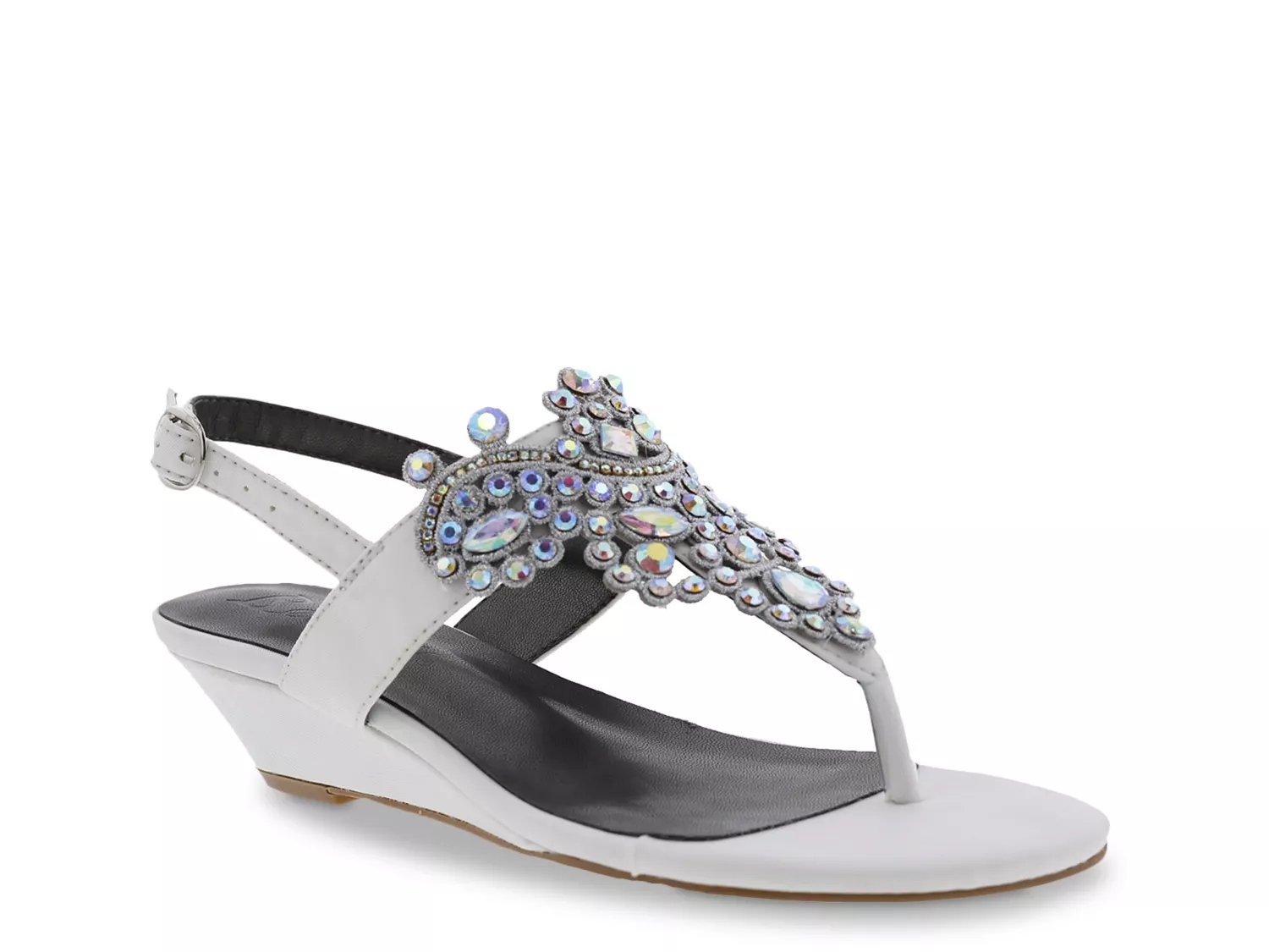 Bellini Loni Wedge Sandal | Women's | White | Size 10 | Sandals | T-Strap